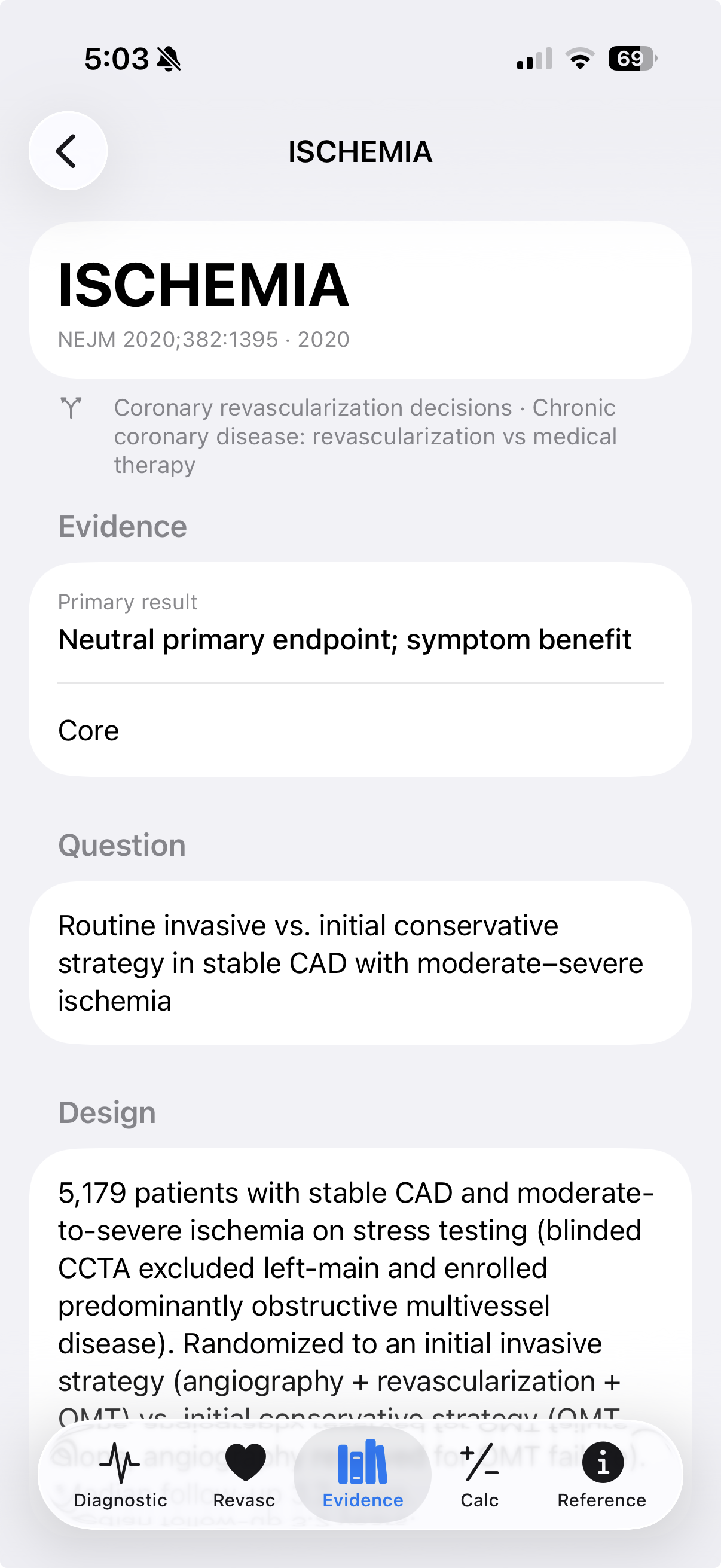 ISCHEMIA trial summary